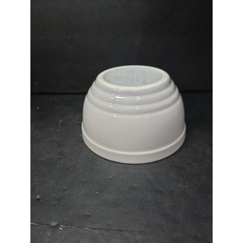 General Electric Refrigerator Bowl, Hall Ovenware Ceramic, Gray‎ & Yellow Decor